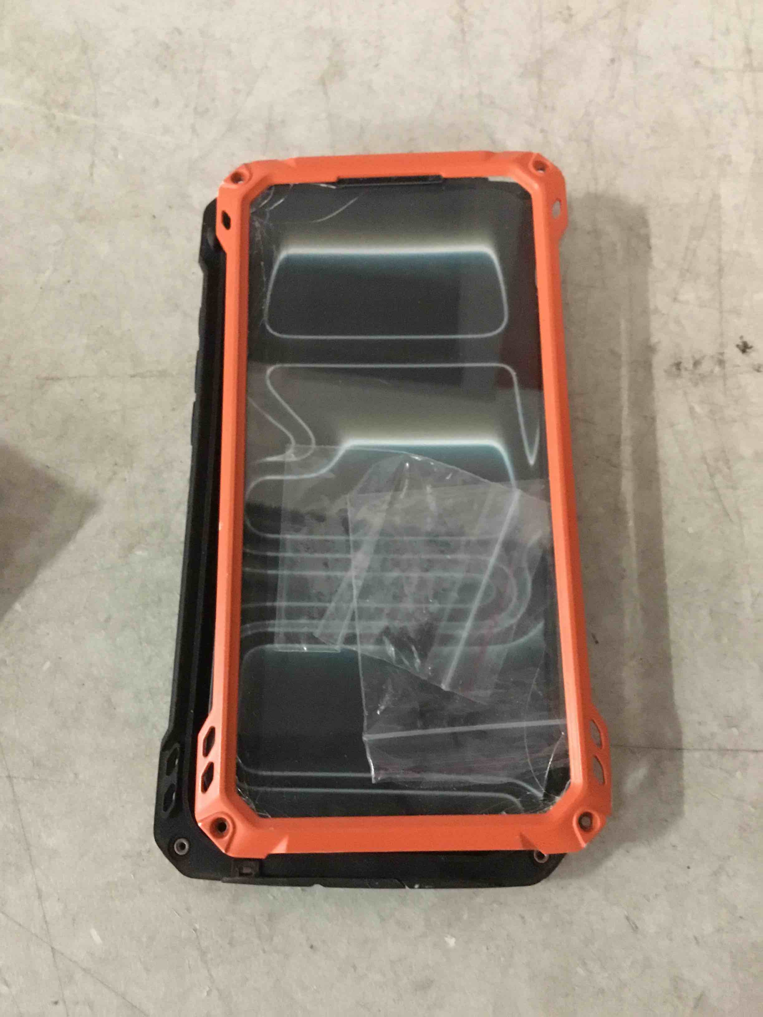 Condition photo showing As Is for lanhiem for iphone 17 pro max metal case with kickstand, compatible with magsafe, built in tempered glass screen protector, heavy duty shockproof rugged full body tough phone cover 6.9" (orange) for iphone 17 pro max orange