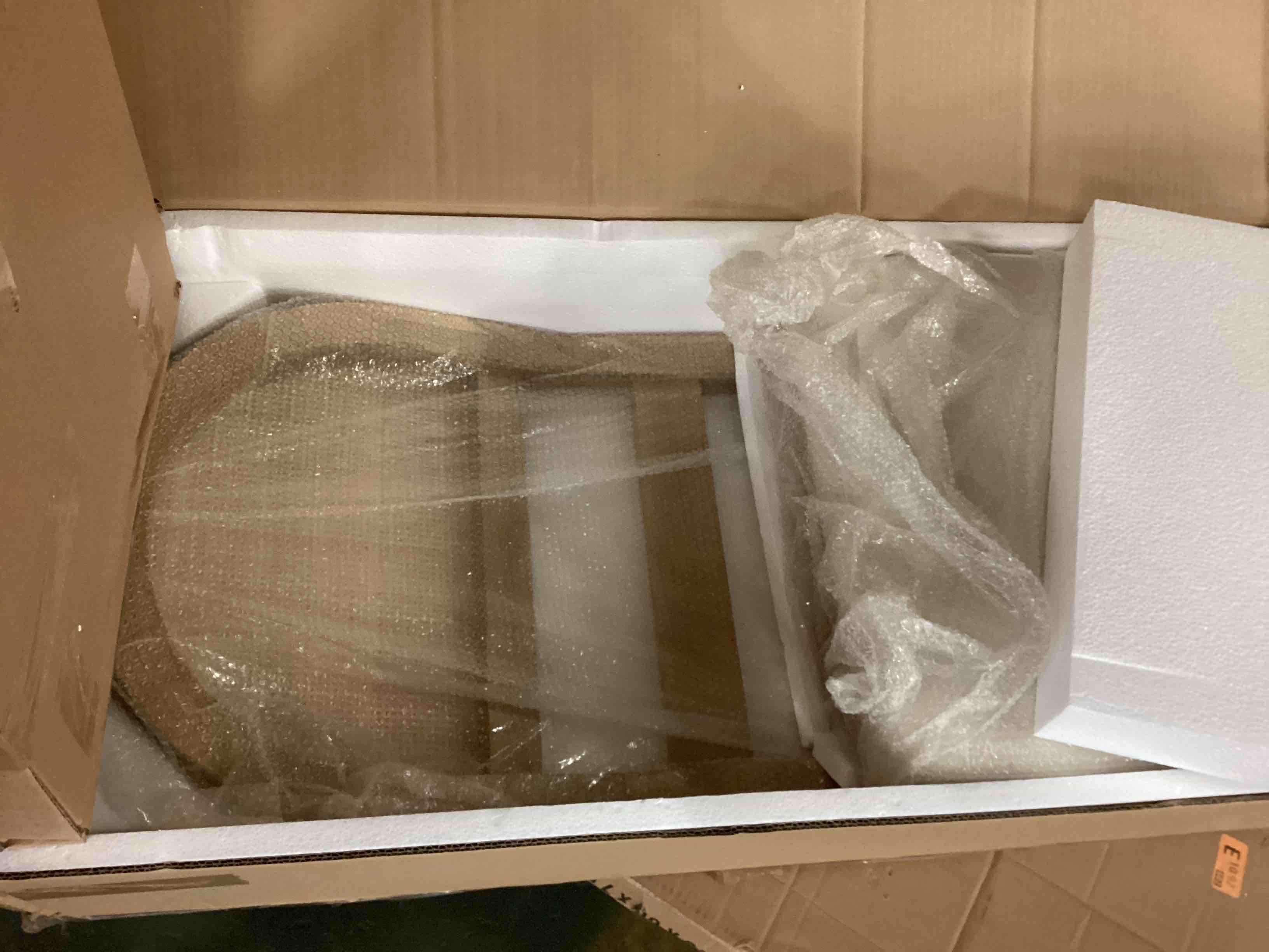 Condition photo showing Good Condition for nathan james bailey boucle upholstered rattan bar stool, counter height stool with natural rattan woven back for kitchen island, light brown