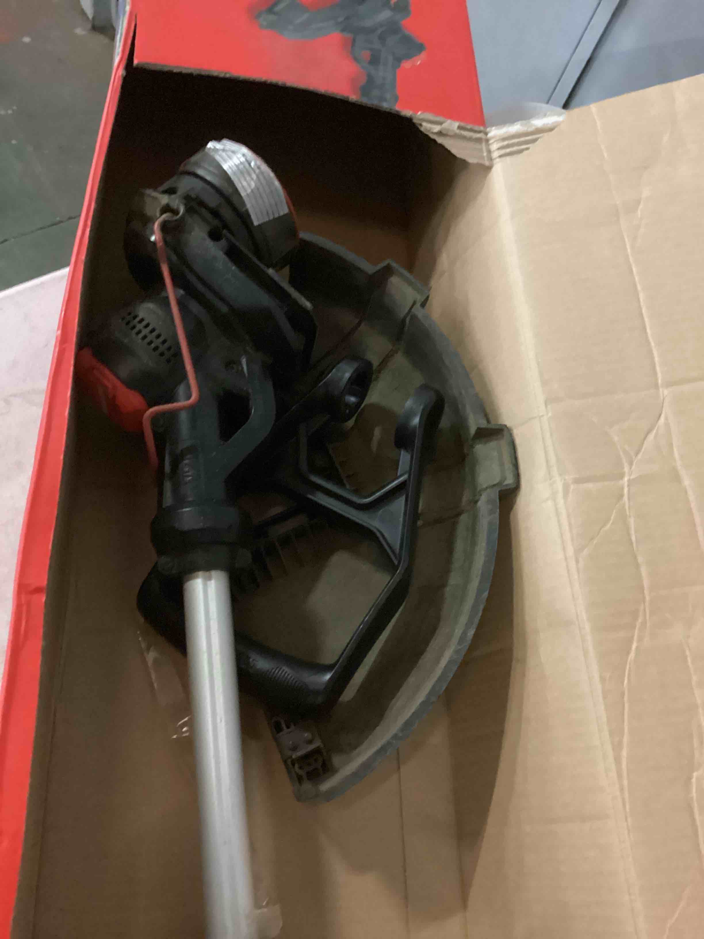 Condition photo showing As Is for craftsman v20 weedwacker cordless string trimmer edger with automatic feed, 13 inch, bare tool only (cmcst900b)