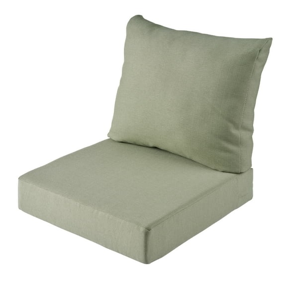 better homes & gardens 24"x 24" outdoor deep seat cushion, 2-piece, green