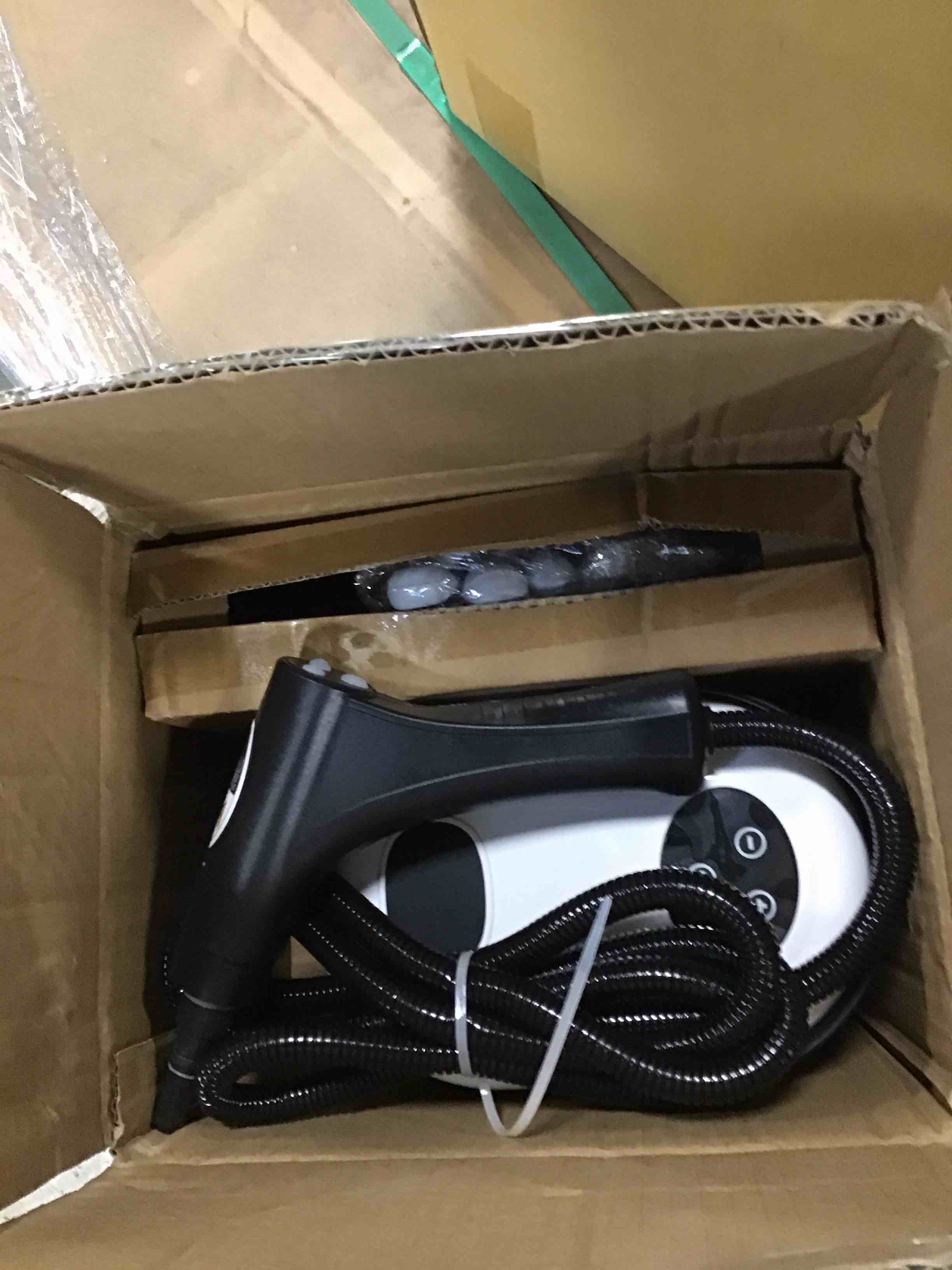 Condition photo showing Good Condition for Steam Cleaner, Handheld Steam Cleaner with 6 Levels Adjustable Handle, 1.5L Water Tank, Steamer for Cleaning, Portable Steam Cleaner for Home, Car, Furniture, Couch, Bed Bugs (White & Black) 1500ML White & Black