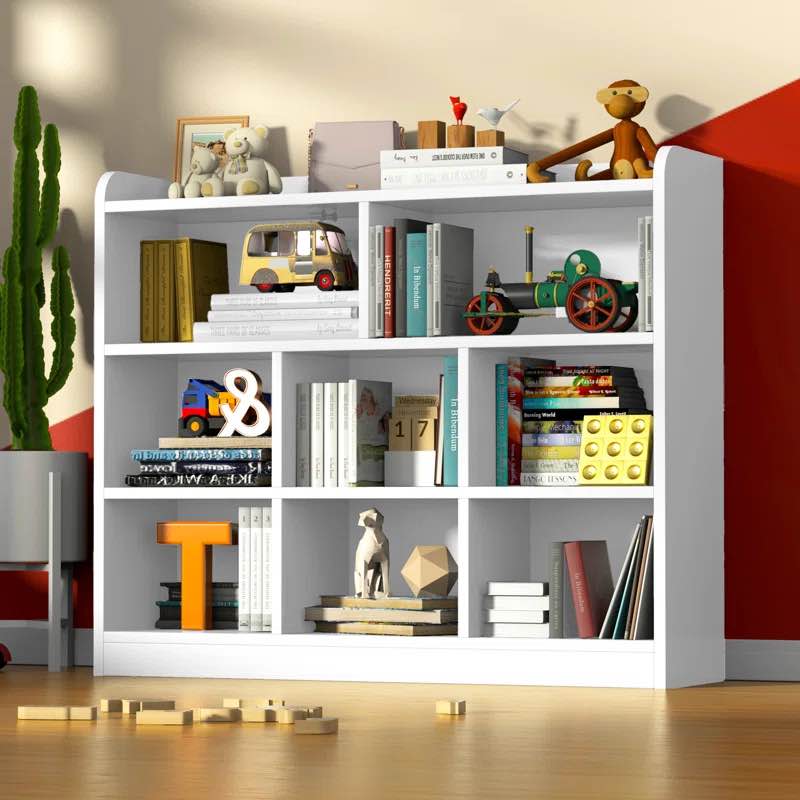Isabelle & MaxTM Bookshelf, 4-tier Anelisse Kids Bookshelf With Anti-tilt Device,8 Cube Storage Organizer 35.4" Tall Open Shelf Anelisse Book Shelf For Bedroom, Living Room