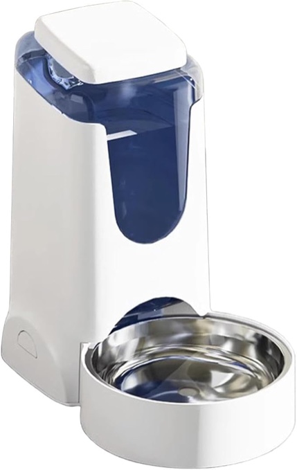 2 pcs Automatic Pet Water Dispenser, Water Feeder 4L Dog Water Bowl Feeding Station Water Drinker Pet Water Fountain for Indoor Cats, Dogs, Bunny, White