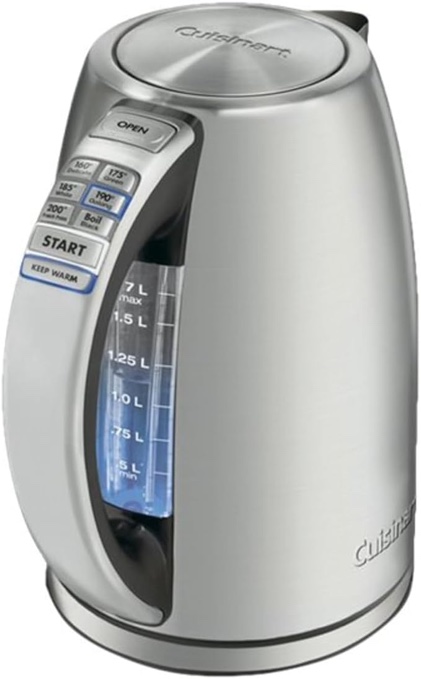 Cuisinart Tetera elctrica inalmbrica PerfecTempTM, color plateado