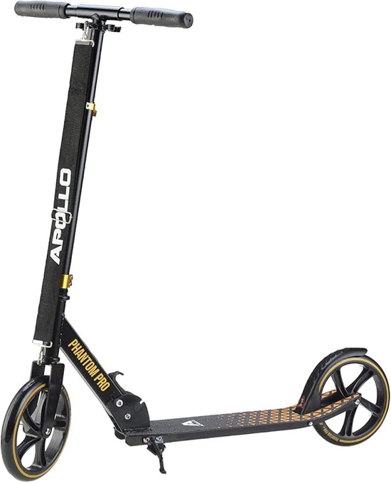 Apollo Scooter with Wheels XXL  200 mm  City Scooter Phantom Pro  Foldable and Adjustable Height Scooter for Adults and Children