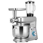 8.5 Qt. 10-Speed 6 in 1-Multifunctional Stand Mixer in Silver by VIVOHOME
