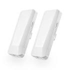 Outdoor Wireless Bridge, Point to Point WiFi Bridge with 2 Ethernet Port, 5GHz 1-3KM Distance, 100Mbps, 24V PoE Adapter, 2 Pack