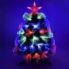 Stcomart 24 Inch Small Pre-lit Artificial Christmas Tree, Fiber Optic Tabletop Xmas Tree