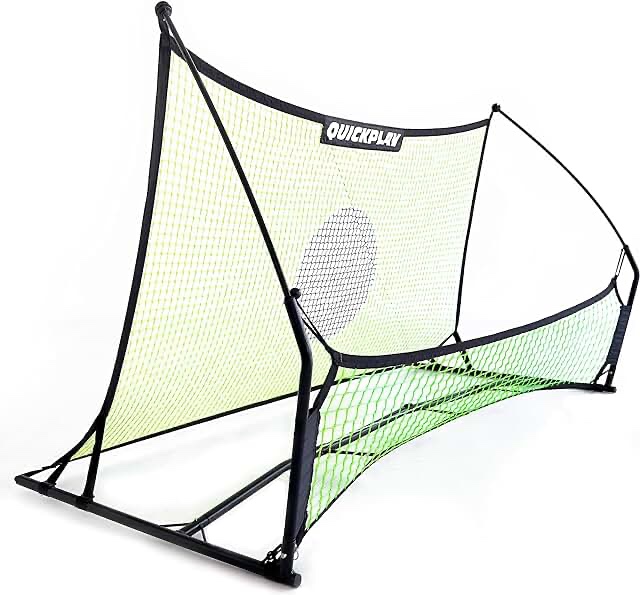 QUICKPLAY Soccer Tekkers Trainer | Ultimate 2 Net Portable Soccer Rebounder