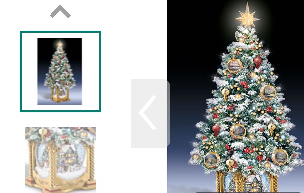 Thomas Kinkade Snow Globe Tabletop Tree