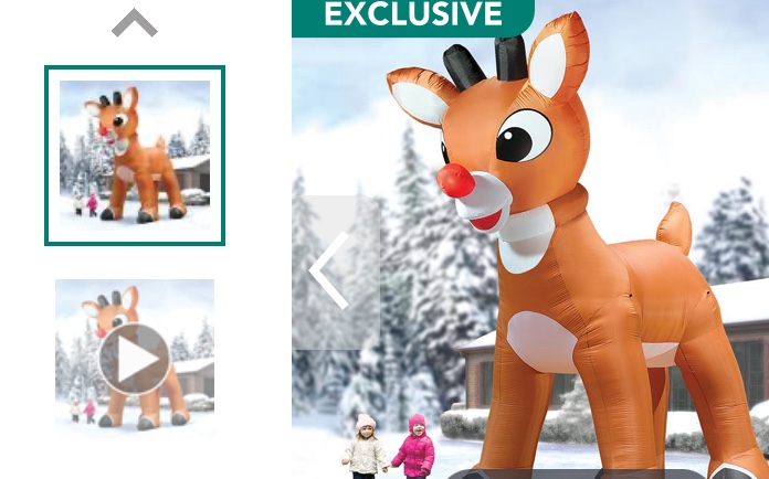 15' Inflatable Rudolph With Blinking Nose