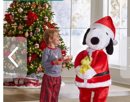4' Animated Snoopy Claus