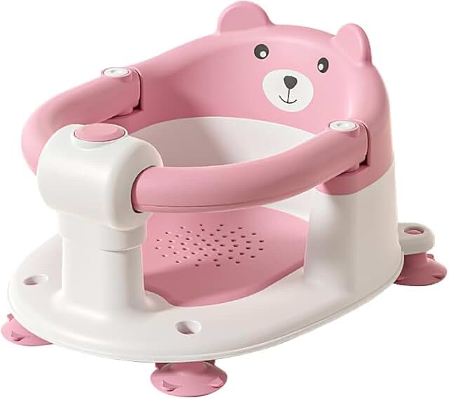  Baby Bath Seat for Babies 6 Months & up, Non - Slip Toddler Bath Seats for Babies Sitting Up, Safe Infant & Newborn Bathtub Chair aujink Suction Cups & Soft Cushion for Newitem