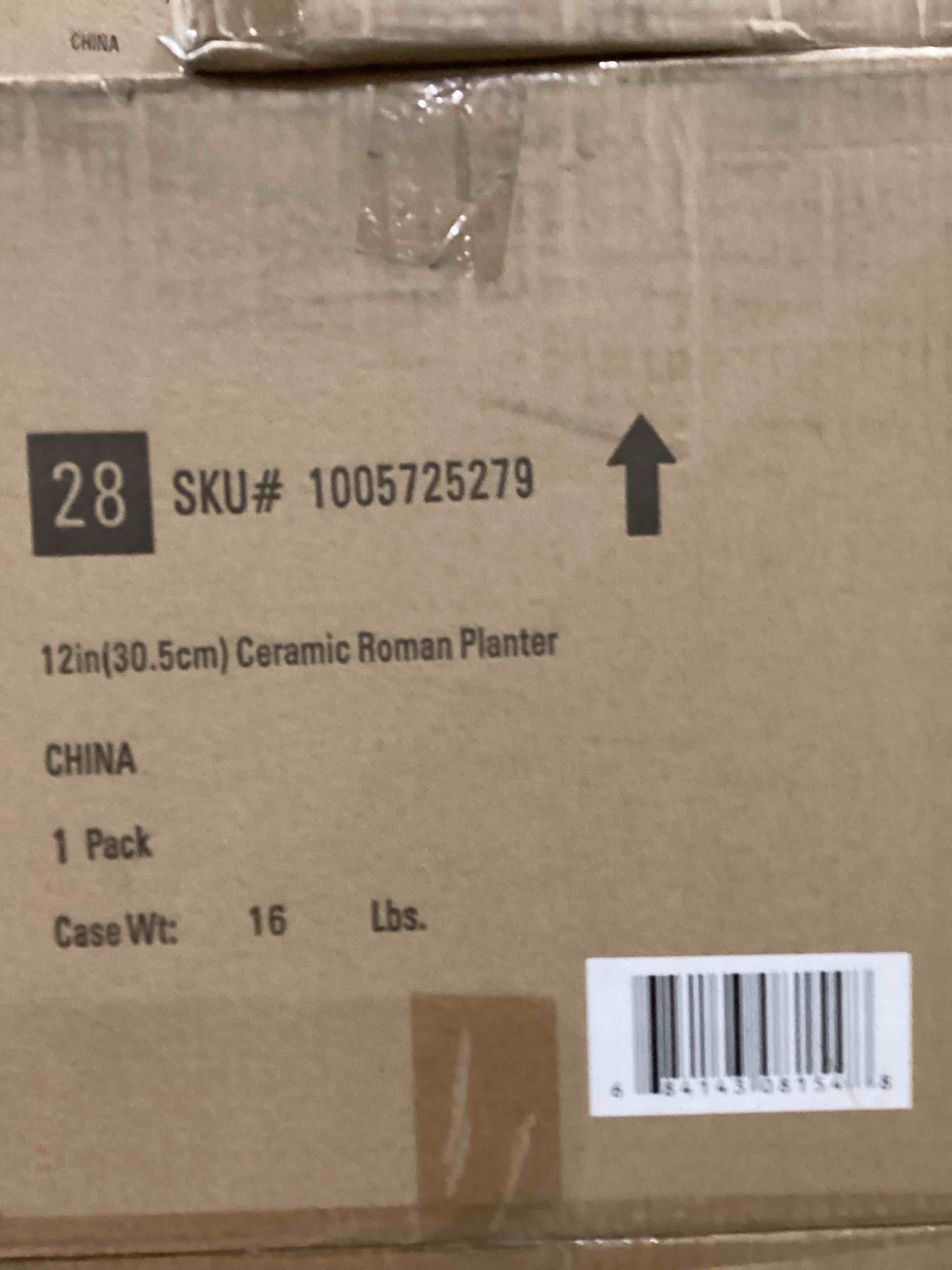 12 inch Ceramic Roman Planter 