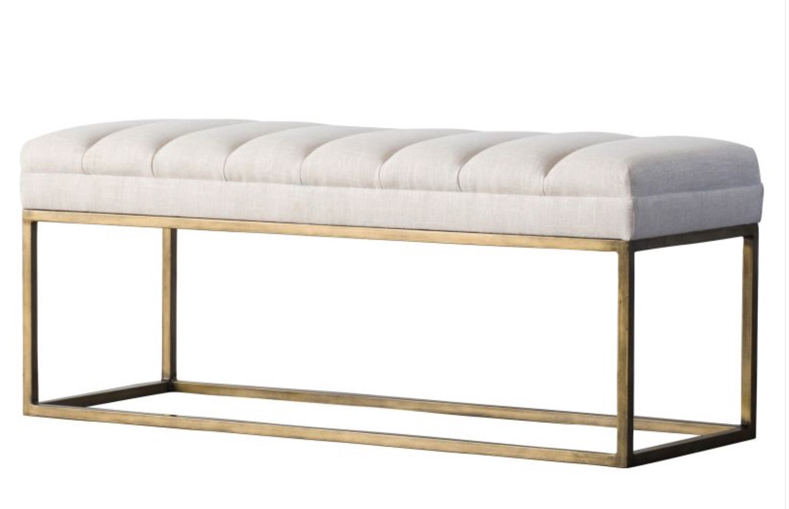 NPD Darius Fabric Bench, Shortbread 3900029-279 New Pacific Direct Darius   