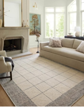 Loloi Chris Loves Julia x Francis Collection FRA-02 Cream/Black 9'-3" x 13' Area Rug
