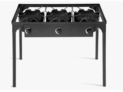 000-BTU Portable Propane 3 Burner Gas Cooker