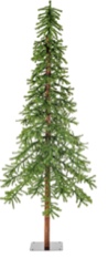 vickerman 8' natural alpine artificial christmas tree, unlit - faux christmas tree - seasonal indoor home decor- metal tree stand included- 1221 pvc tips