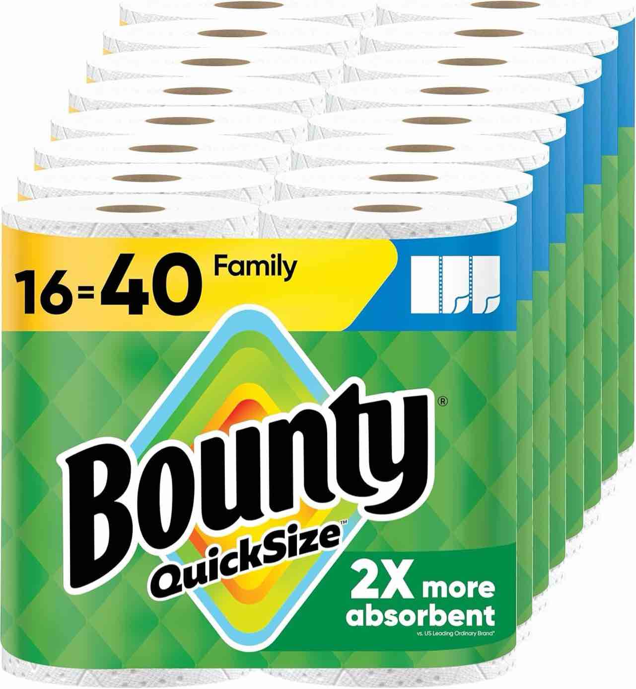 Bounty Select-A-Size Double Plus Rolls Paper Towels 16=40 Family rolls rolls 