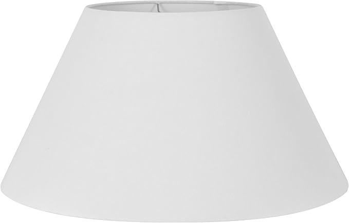 ceramic 26" table lamp with linen shade, light grey concrete-like