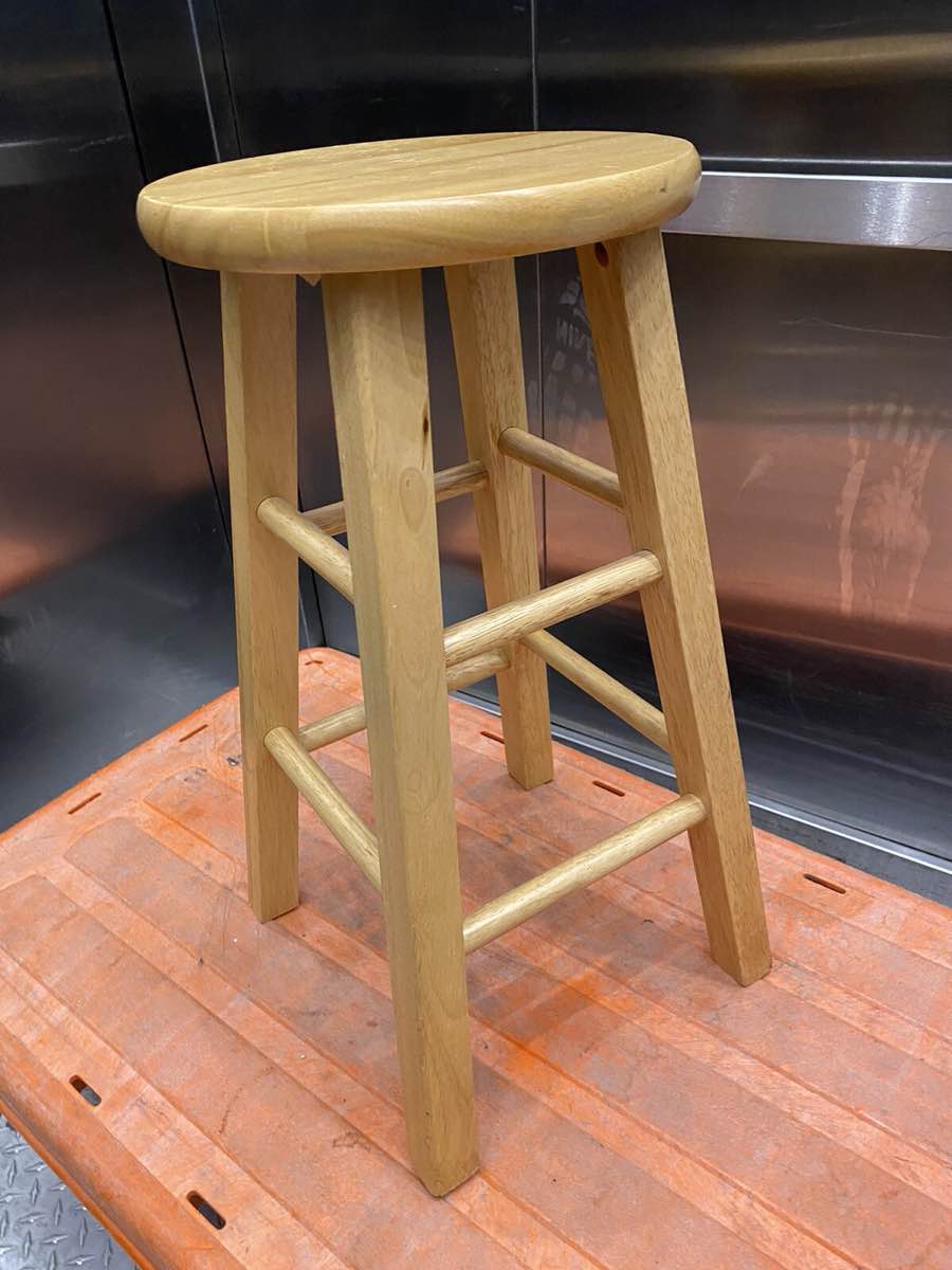 29in Solid Wooden Bar Stool Breakfast Chair Seat Kitchen Pub Café Stool Natural
