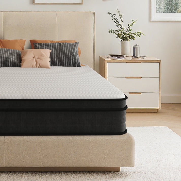 Crayan  Mattress,  Memory Foam Hybrid Mattress in a Box, Individual Pocket Spring Mattress for Pressure Relief, Motion Isolation, Silent Sleep, Breathable, CertiPUR-US