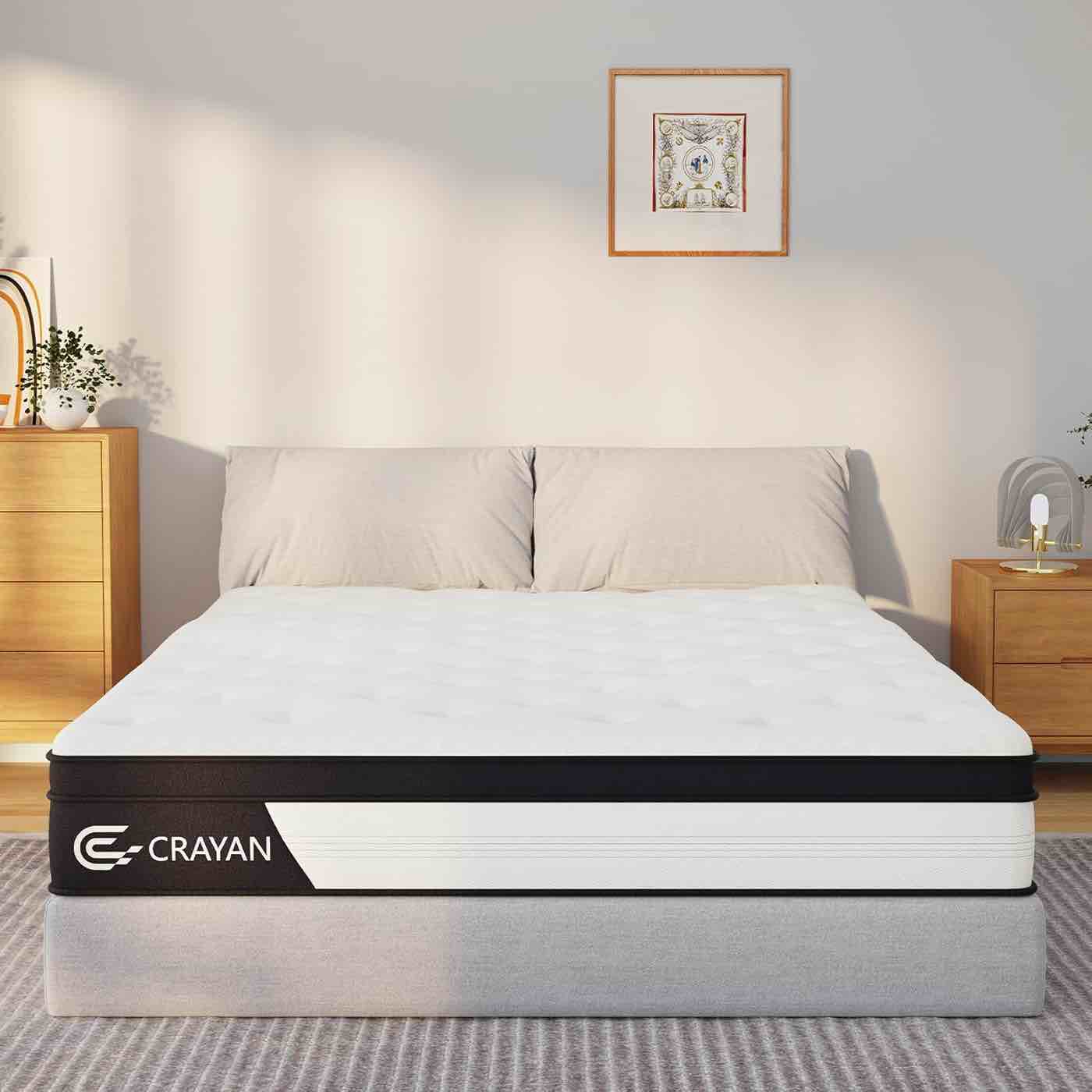 Full Mattress, 12 Inch Hybrid Mattress in a Box, Memory Foam Pocket Springs Mattress with Motion Isolation and Pressure Relieving, Edge Support, CertiPUR-US