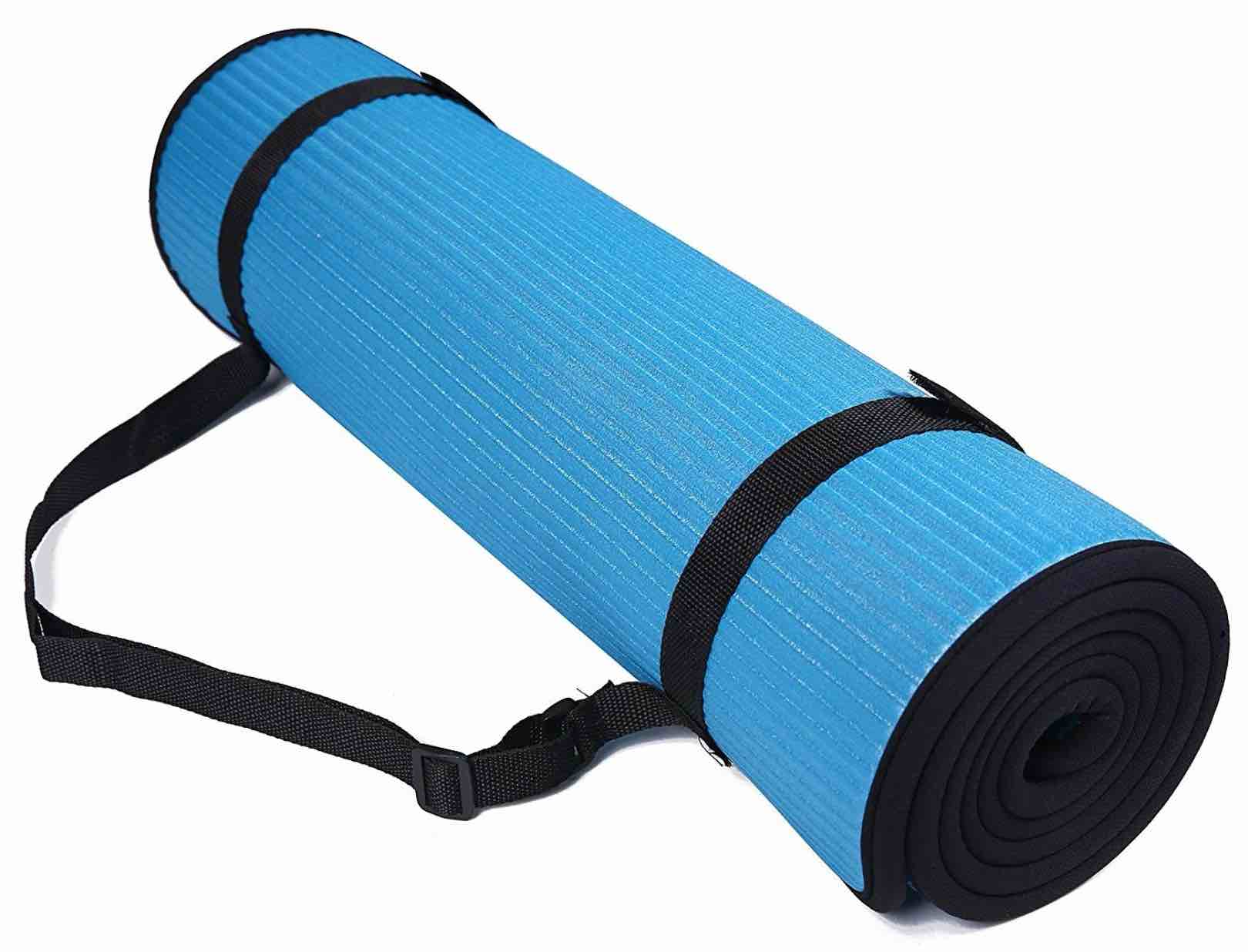 BalanceFrom All-Purpose Extra Thick High Density Anti-Slip Exercise Pilates Yoga Mat with Carrying Strap  