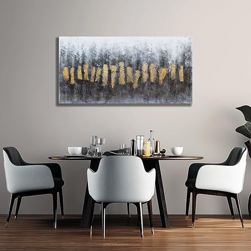 Belmrxne Abstract Wall Art Wall Decor Modern Minimalist Black and Gold