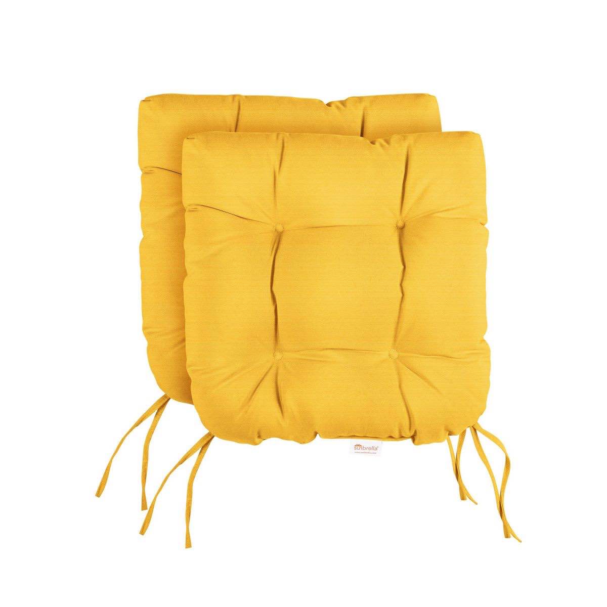 2pc 19" x 19" x 3" Outdoor Tufted U-Shaped Chair Cushions - Sorra Home