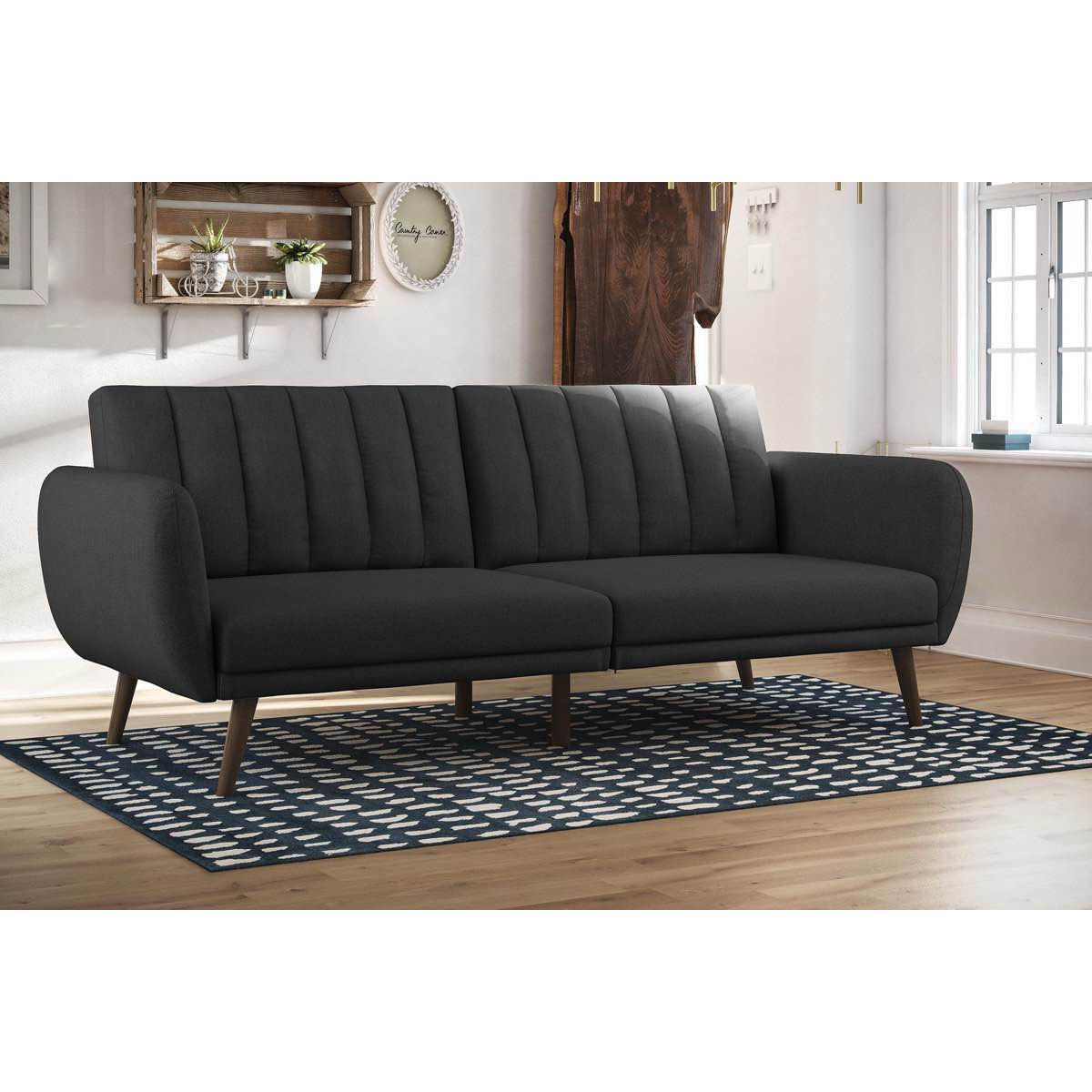 novogratz brittany 81.5" round arm futon chair