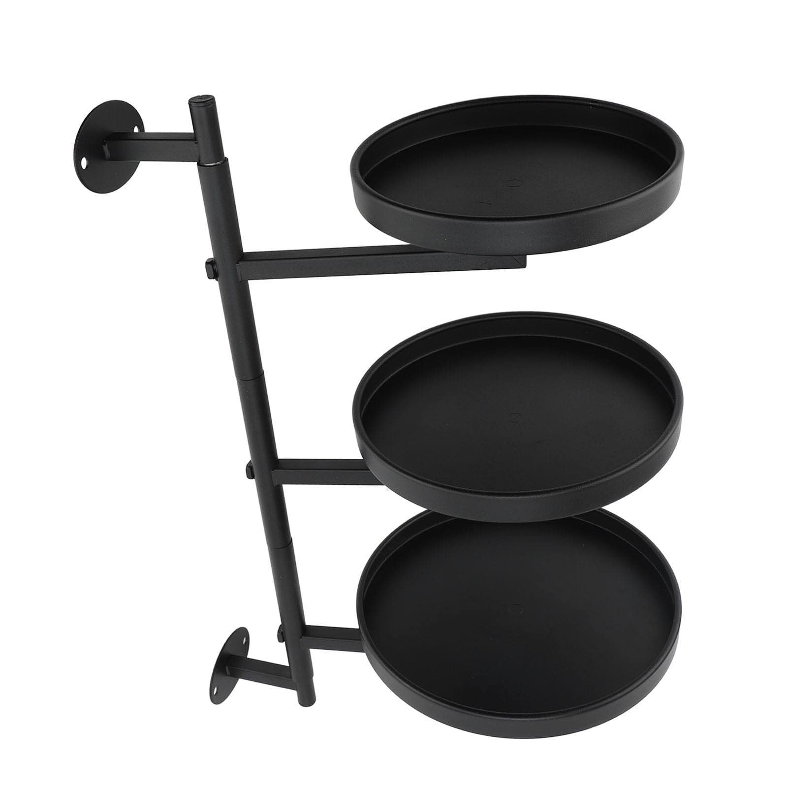 Indoor 3 Tier Rotating Plant Stand All Metal Multifunctional Wall Mount Plant Shelf Planter Holder