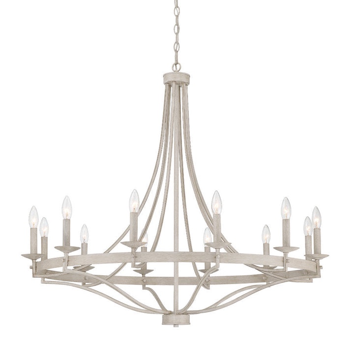 Chanton 12-Light Classic Candle Style Wagon Wheel Chandelier UL Listed