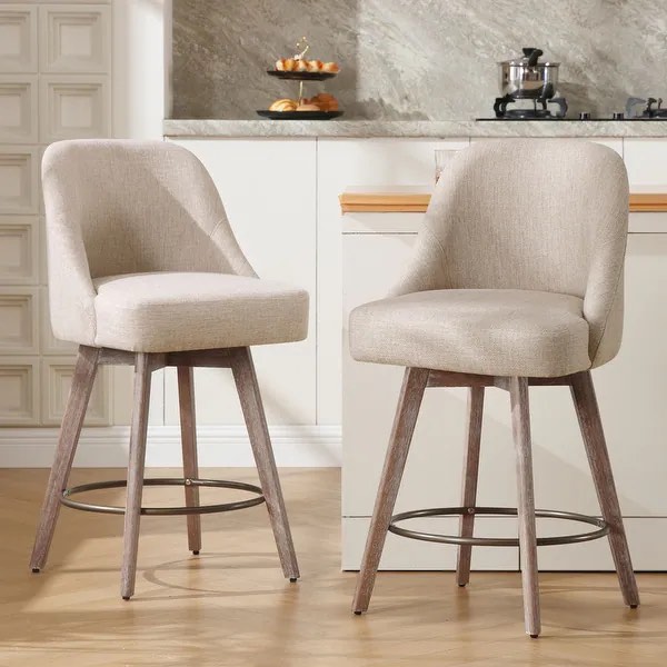 Counter Height Swivel Bar Stool, Upholstered Counter Stools