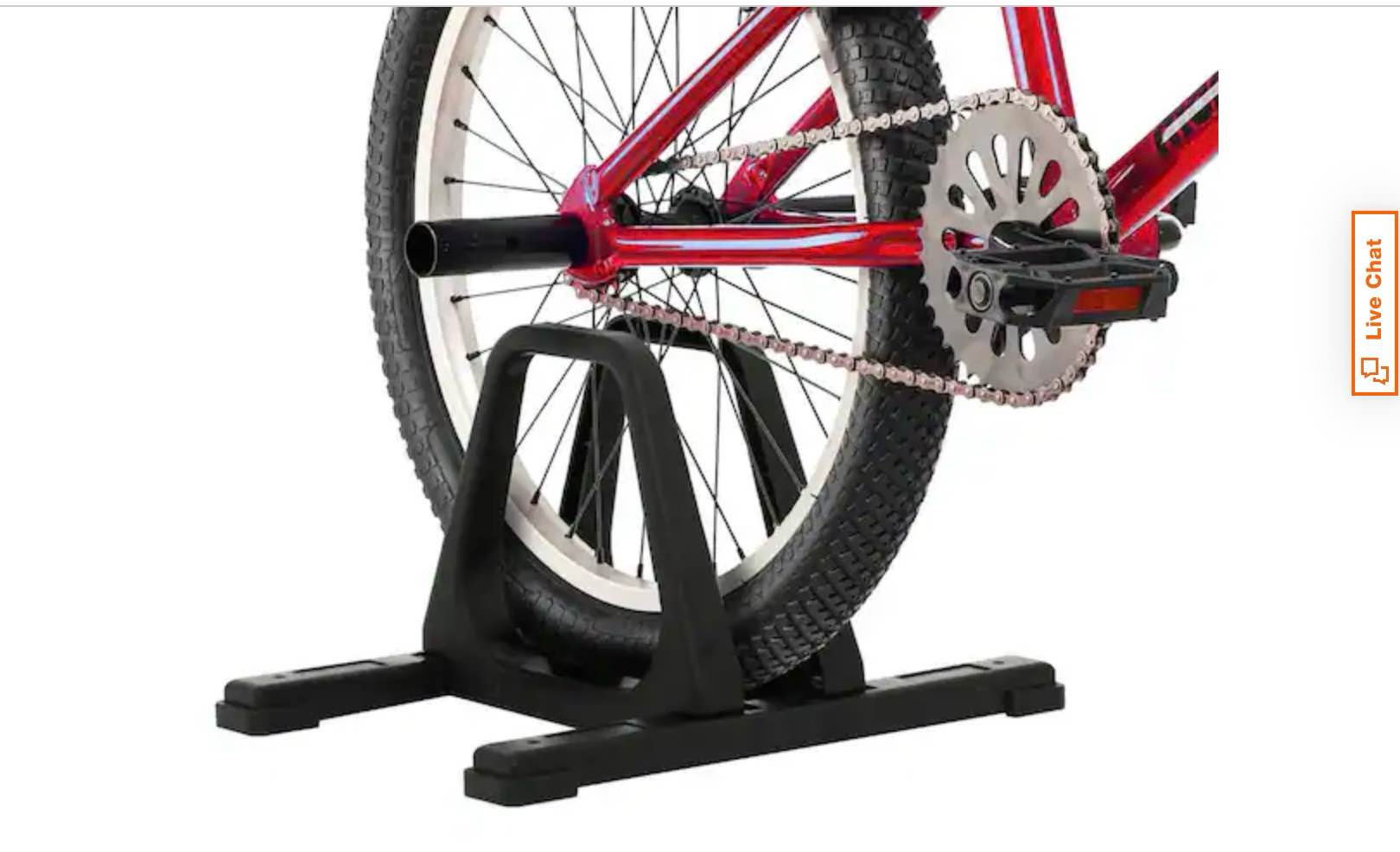 Black 1-Bike Portable Floor Stand Garage Bike Rack