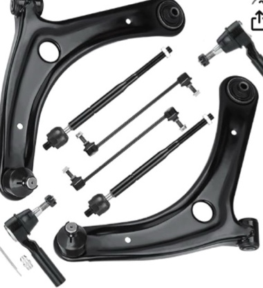 8-Piece Front Lower Control Arm with Ball Joint for 2007- 2012 Caliber, 2007-2017 Compass Patriot Suspension Kit K620066 K620065 EV80645 ES800408 K750385