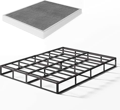 Mahtotopa Box Springs 9 Inch High Profile Metal Frame Mattress Foundation With Fabric Cover