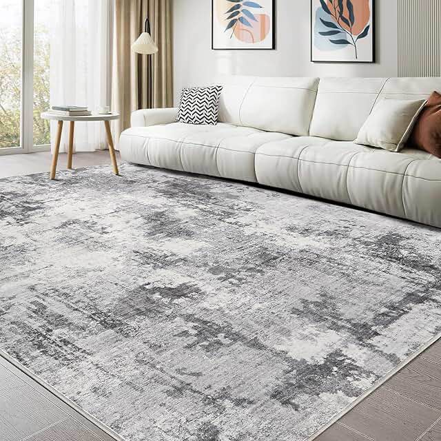 Kardinya Abstract Gray Area Rug