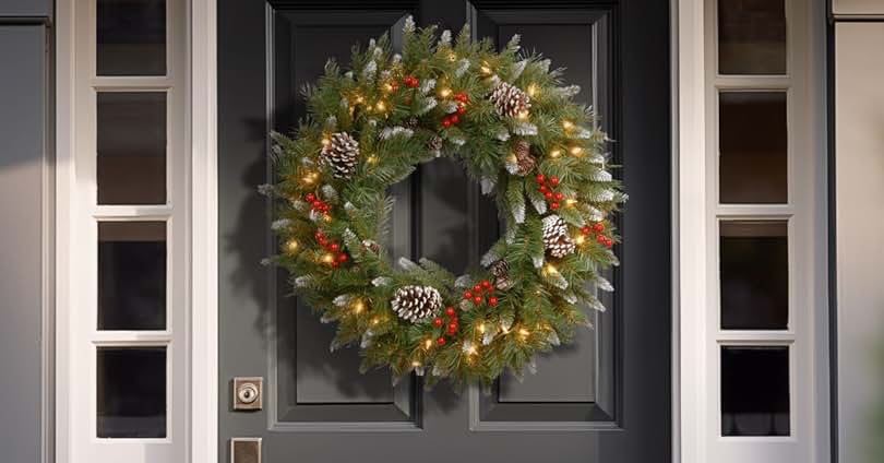 6' Pre-Lit Garland with 50 Warm Lights