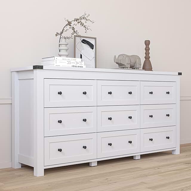 Parleen 6 Drawer 52" W Double Dresser, Bedroom Dresser