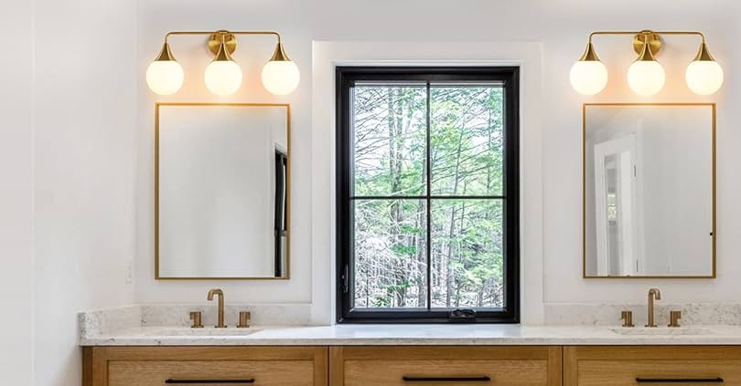 5-Light Dimmable LED Gold Vanity Light