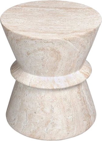 hourglass travertine stone  finish Italian  round table