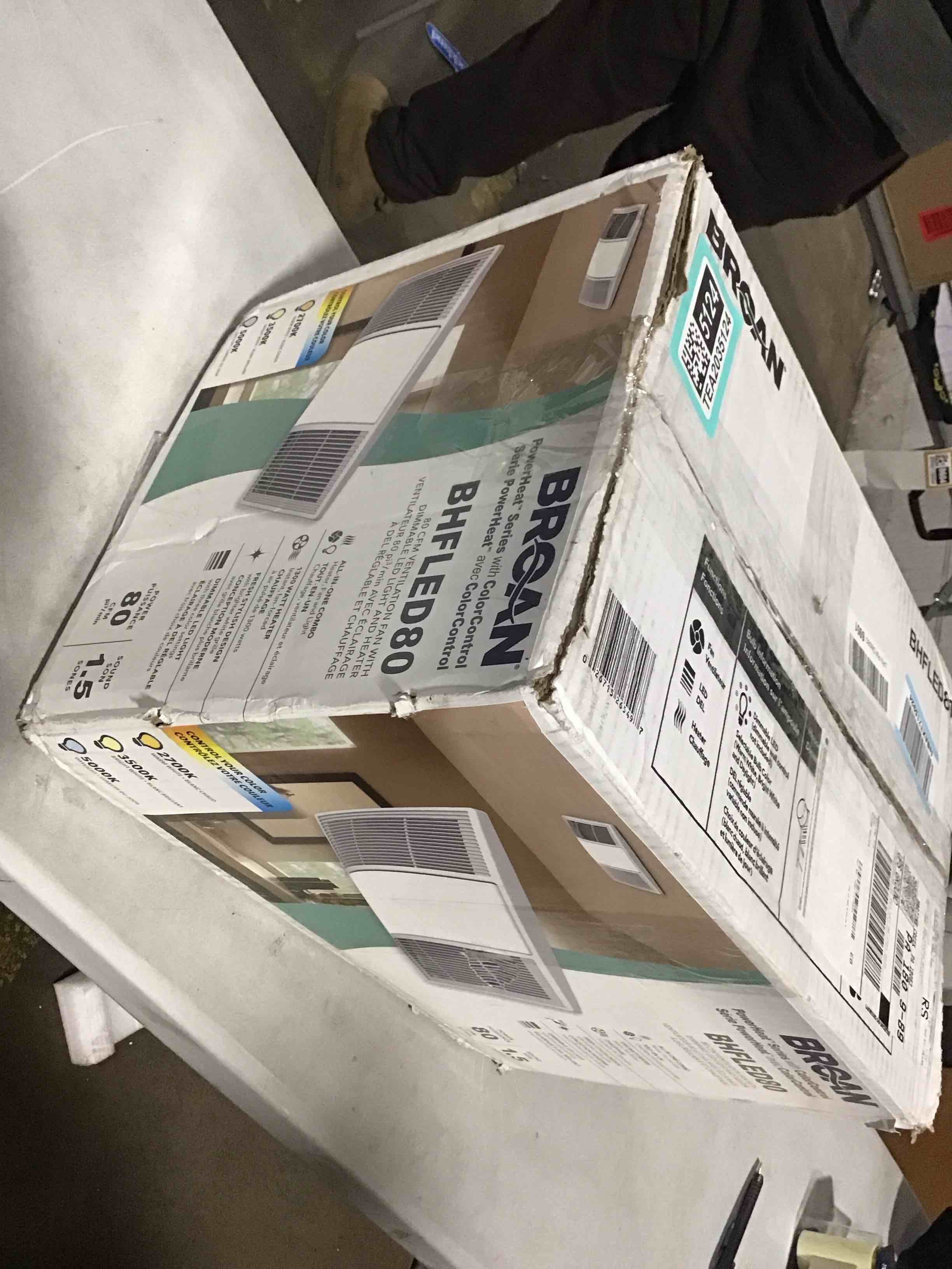 Broan-NuTone FG80HBS Heater Ventilation Grille/Cover with Dimmable LED and Color Adjustable CCT Lighting, for Bathroom Fans, 80 CFM