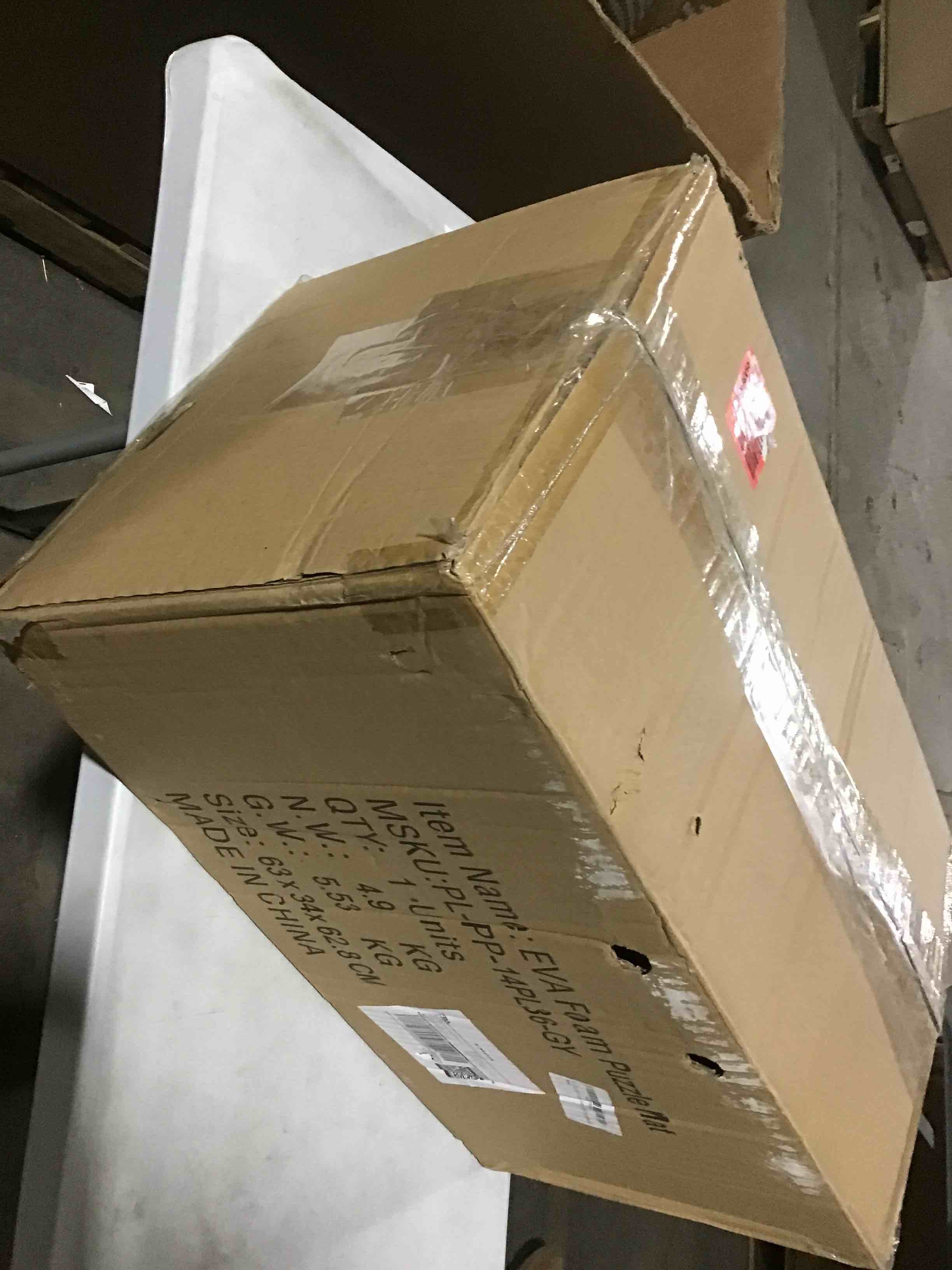 Play Platoon Non-Toxic Foam Puzzle Floor Mat, Comfortable, Extra Thick, Cushiony Play Mat for Toddlers, Kids & Adults, 36 Tiles (12"x12"), Square, Grey/Cream/Charcoal 6x6' (Square) Grey/Cream/Charcoal