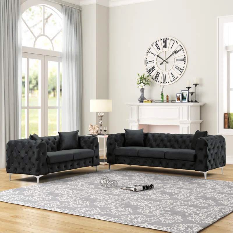 Strother 2 - Piece Velvet Living Room Set (Set of 2) (Incomplete, Only 1 Box )