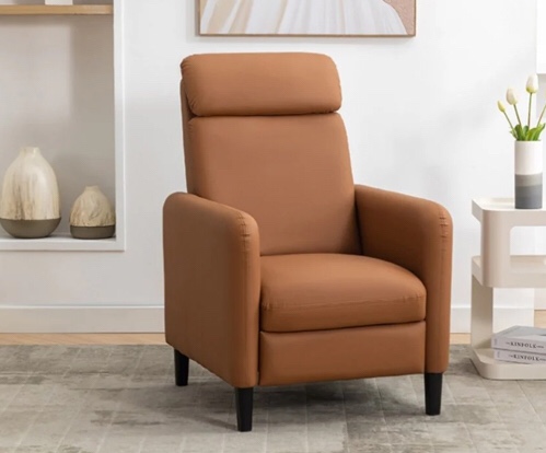 ZNTS Modern Artistic Color Design Adjustable Recliner Chair PU Leather for Living Room Bedroom Home WF317016AAO