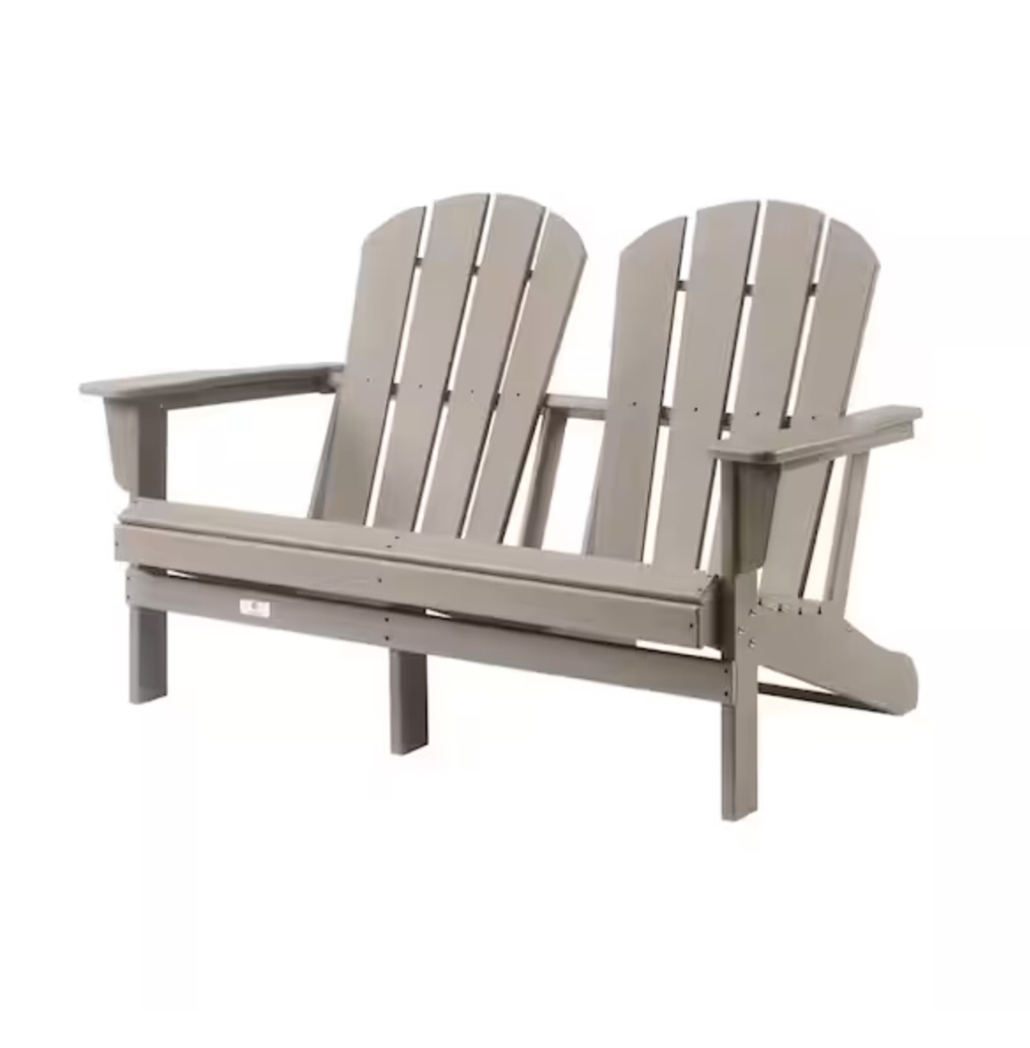 HDPE Double Adirondack Chair (White )