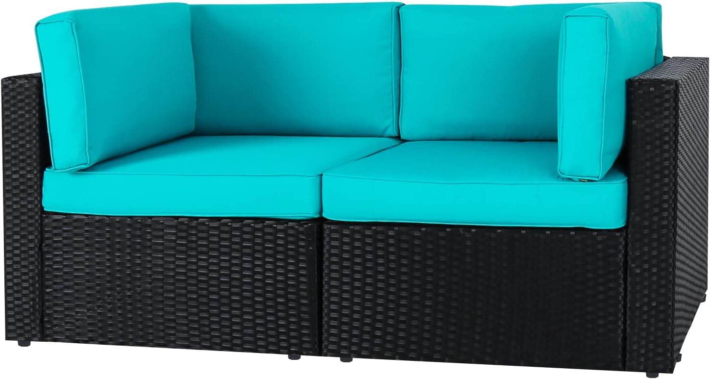 2 PC CORNER SOFA NBCS018SBUFS-A ( TEAL ) 