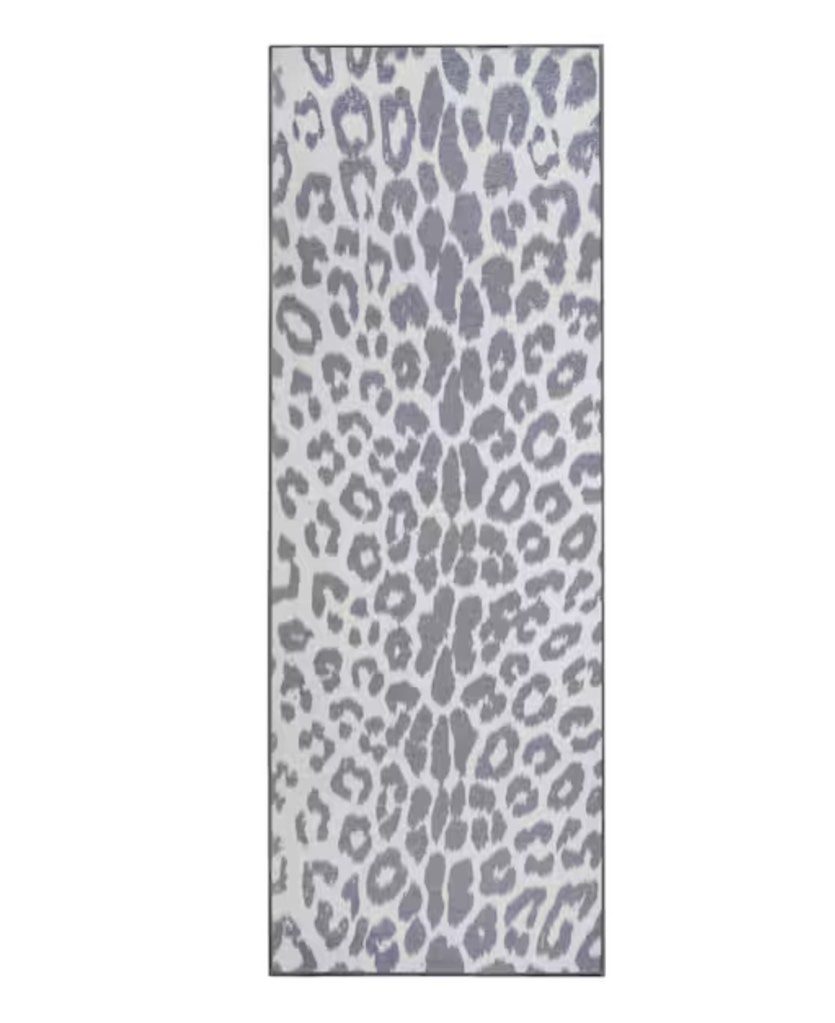 Washable Miya Leopard Grey Washable Rug 3X5 Rug Size: Runner 2'5" x 7'