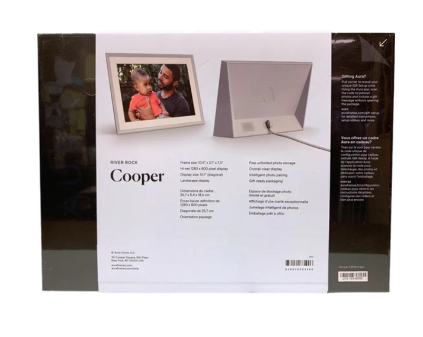 Aura Frames Cooper 10.5" Hi-Res Digital Picture Frame (River Rock - AFSC24-MAT)